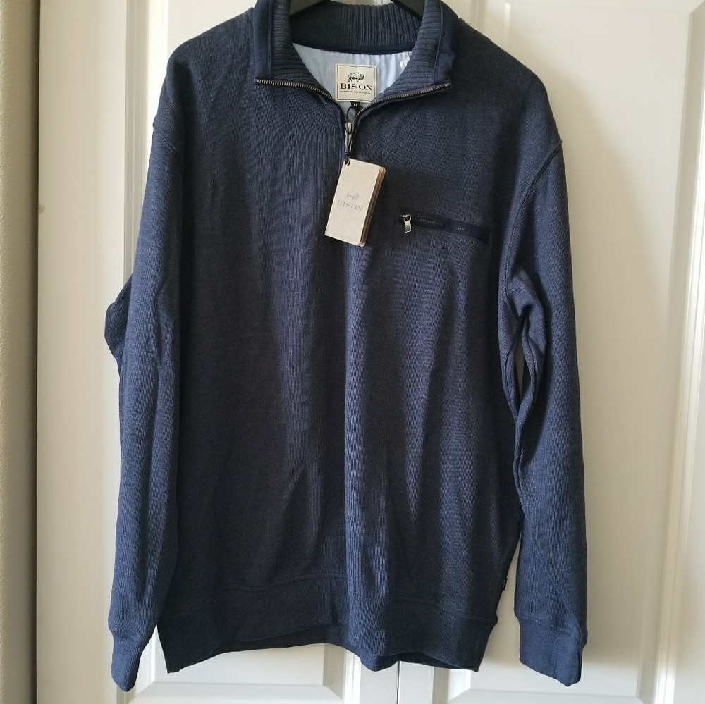 Brand new men sweater, v neck style, blue color